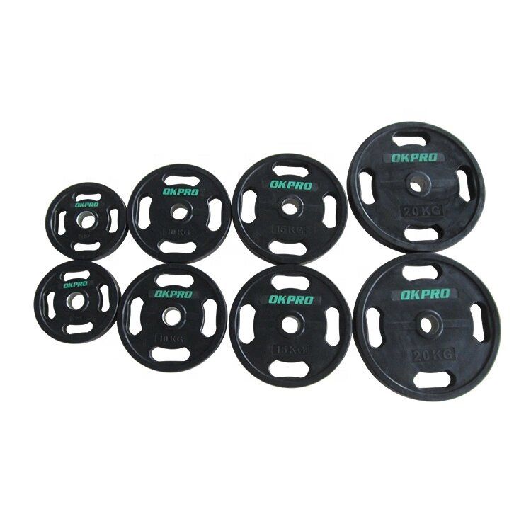 Диск обрезиненный с хватами 25 кг OKPRO OK2009E