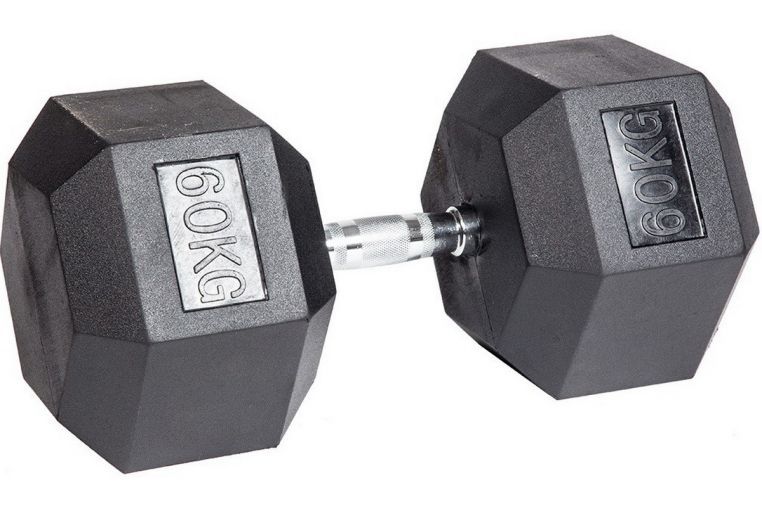 Гантели гексагональные обрезиненные VictoryFit от 1 до 60 кг (поштучно)